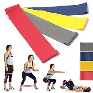 Allsunny Yoga Fitness Strap Rope：stretching equipment for yoga, ballet & gymnastics training,4 Pcs Resistance Tube Set Gym Fitness Exercise Workout Heavy Yoga Training Bands Gift