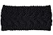 KMystic Plain Braided Knit Headband (Black)