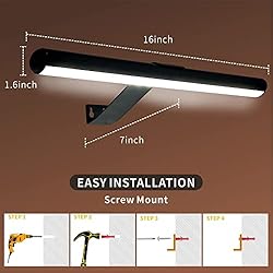 Xuolder LED Picture Lights,16 Inch Wireless Art