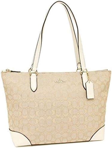 [コーチ] アウトレット トートバッグ シグネチャー レディース COACH F29958 (2)IMDQC ライトカーキ/チョーク ホワイト [並行輸入品]