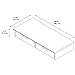 Bush Furniture Key West Desktop Organizer with Drawers in Bing Cherry