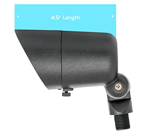 Westgate Lighting LED Directional Landscape Lights Die-Cast Aluminum Housing - IP67 Waterproof -12V AC- 36° Beam Angle- All Accessories Included - 3 YR Warranty (4 Black)