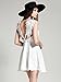 Choies Women's White Plunge V-Neck Angel Wings Open Back Skater Cami Mini Dress