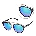 Shiratori Womens Sunglass Retro Vintage Plastic Frame Travel Outdoors Lady Glasses Deep Blue