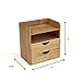 Mind Reader Desk Supplies Organizer with 2 Drawers, Bamboo Brown