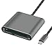 USB-C SD Card Reader, ALIFER 3-Slot Superspeed CF/Micro SD/SD Card Reader USB 3.0 Aluminum Type C Thunderbolt3 Card Adapter Compatible for MacBook, iPad Pro 2018, Samsung Galaxy S10/S9 More, Gray