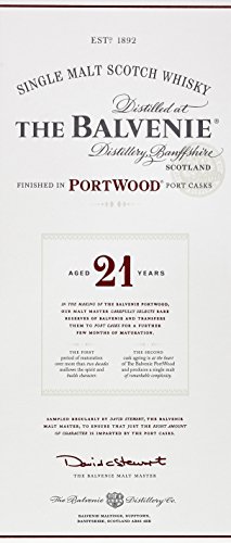 The Balvenie Portwood Single Malt Scotch Whisky 21 Jahre mit Geschenkverpackung, 70cl – Bild 4
