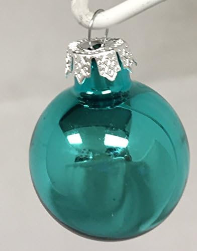 Shiny Turquoise Glass Ball Christmas Ornament Decorations Set of 6 2.75 Inch New