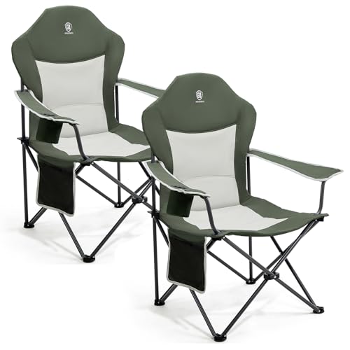 EVER ADVANCED Luxus Campingstuhl Faltbar mit Hoher Rückenlehne bis 160KG