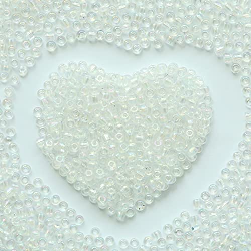 Bulk 4mm Transparent Gold Seed Beads - 110 Grams (~1600pcs), 6/0 Glass Beads For Jewelry Making - View #2