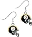 Sports Team Pittsburgh Steelers J Hook Dangle Logo Earring Set