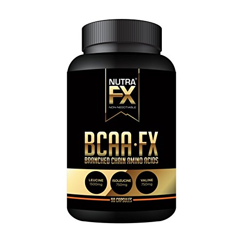 NutraFX BCAA Capsules Branched Chain Amino Acids Supplements Lean Muscle Building Supplements 3000mg 2:1:1 Ratio (90-Capsules)