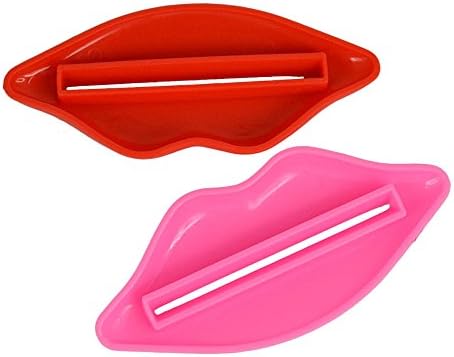 Szaerfa 4 Pcs New Arrival Sexy Hot Lip Kiss Bathroom Tube Dispenser Toothpaste Cream Squeezer Home Tube Rolling Holder Squeezer