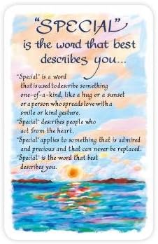 Special is the word that best describes you Plastic Wallet Card by Blue Mountain Arts Verse, Love and Heart Felt Relationship Sentiments
