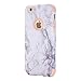 iPhone 6 Plus Case, AOKER Marble Design Slim Dual Layer Anti-Scratch Shockproof Hard Back Cover Soft Silicone Protective Case Fit for iPhone 6 Plus 6S Plus with 2Pack Tempered Glass (Rosegold+Glass)
