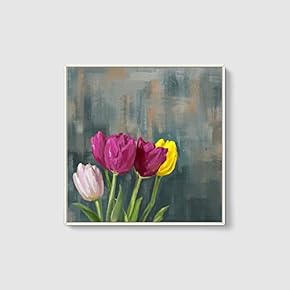 Framed Canvas Wall Art for Living Room, Bedroom Flowers Canvas Prints for Home Decoration Ready to Hang - 24x36 inches - 16x16 inches