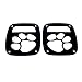Xprite Matte Series Black Rear Tailight (Tail Light) Protector Cover Guards Paw Print Dog Paw Compatible with Jeep Wrangler TJ LJ 1985-2006