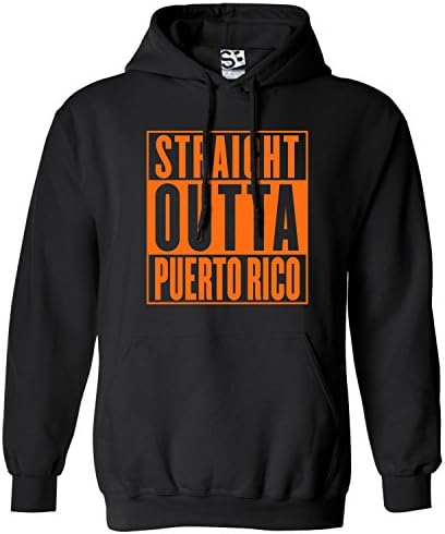 Shirt Boss Unisex Straight Outta Puerto Rico HOODIE XL Black / Orange