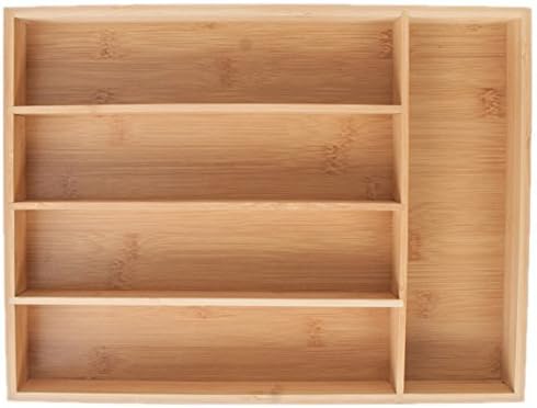 Amazon Com Kd Organizers 5 Slot Bamboo Cutlery Drawer Organizer