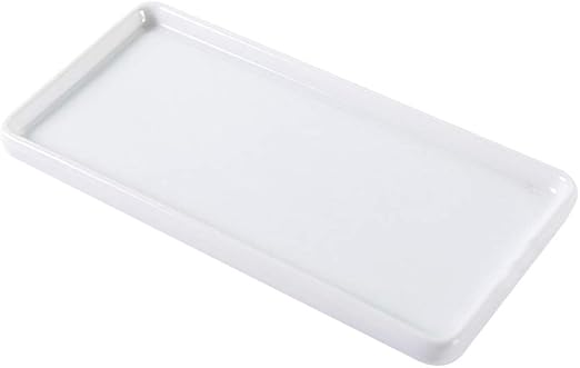 Amazon Com Topbathy Bathroom Storage Trays Porcelain Mini Vanity Tray Jewelry Dish Ring Dish For Tissues Candles Soap Towel Plant Size Large White Home Kitchen