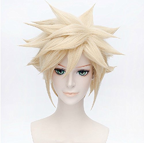 Happylifehere Game Layered Short Blonde Cosplay Costume Wig Halloween Hair (Unstyled) - Image 4