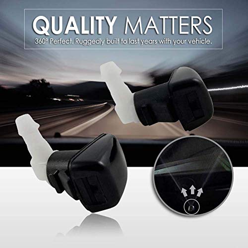 Cheriezing 2Pcs Windshield Washer Nozzles Wiper Spray Kit for 2013-2016 Dodge Dart Replace # 68081370AB - Thumbnail 4