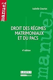 Droit des régimes matrimoniaux et du PACS
