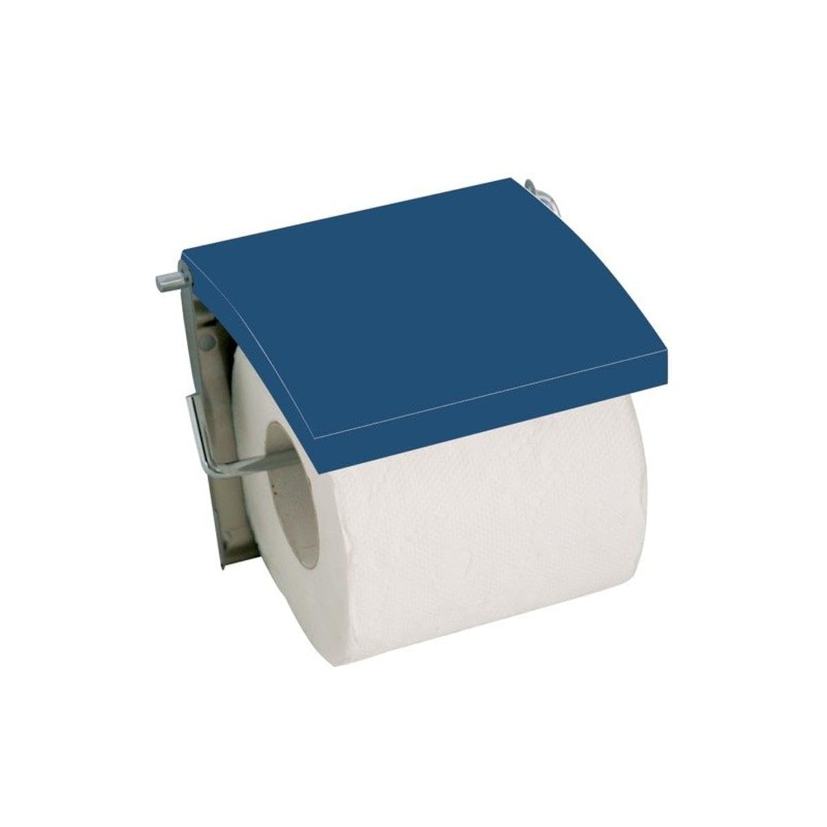 MSV Stainless Steel/MDF Toilet Paper Holder, Dark Blue — image 1