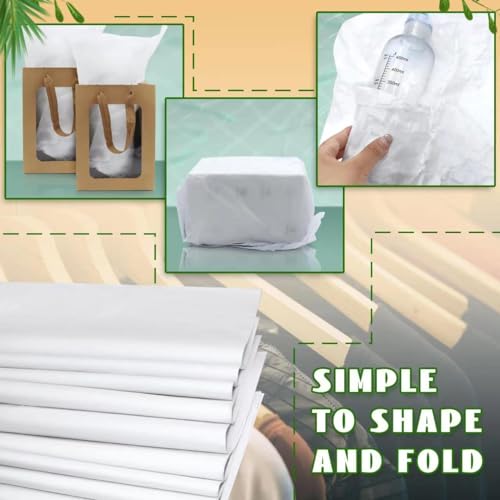 100 Sheets 24 x 36 Inch Translucent Acid Free Archival Tissue Paper, Unbuffered No Acid Paper, White No Lignin Free Packing Tissue Paper for Storage, Gift Bags, Preserving Clothing Storage Textiles