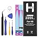 High Capacity Battery for iPhone 6S, HOMSUM Full 2200mAh 0 Cycle with Repair Replacement Kits & Instructions - 365 Days Warranty
