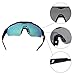 GIEADUN Polarized Sports Sunglasses Cycling Glasses Baseball Sunglasses with 3 lenses,Fishing,Ski Running Golf (black, Large)
