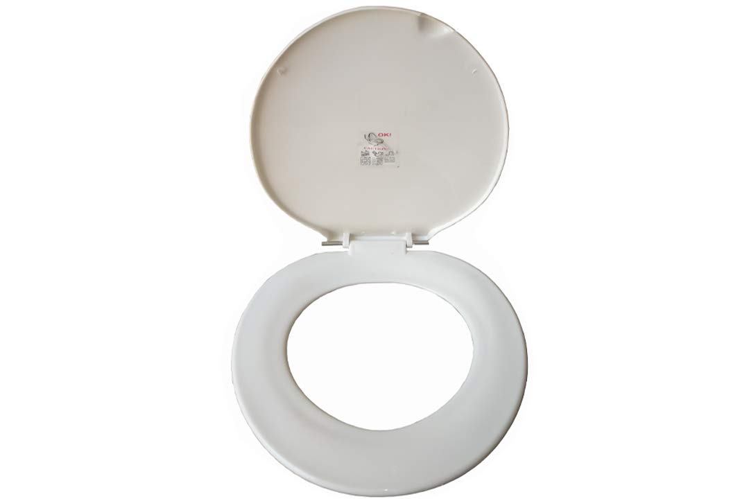 NTC Classica Ware Plastic Round Toilet Seat Cover with Brass Rod for
