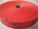 1 X 2000 Red Smile Single Roll Consecutively Numbered Raffle Tickets