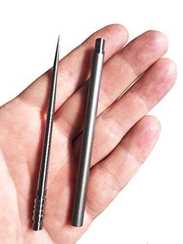 The Solid Titanium 4" EDC Ice Pick with protective case handle keychain - Empire Tactical USA