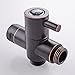 KES Bathroom Modern BRASS Shower Arm Diverter Quarter Turn Hand Held Showerhead Flow Control Valve Handheld Spray Head Diverter Oil Rubbed Bronze, PV4-7