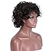 Wigs for Black Women Short Curly Wigs with Bangs Full Wig Black and Brown Kinky Curls Wig 13.7 Inch with Wig Cap By Mildiso M034