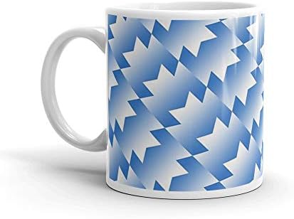 Manchester United Retro Design - 1991/1992 Away Kit [Blue & White] Mug 11 Oz White Ceramic