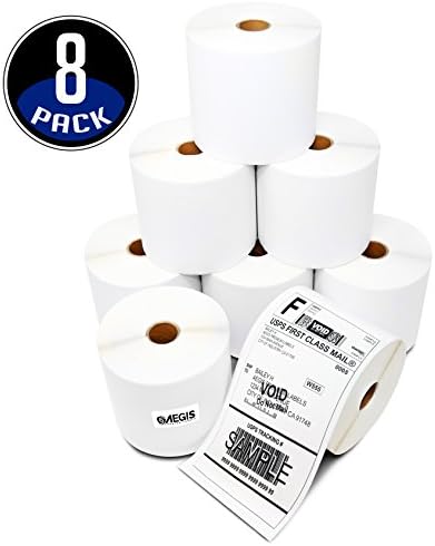 [8 Rolls, 450/Roll] Aegis 4" X 6" Direct Thermal Shipping Labels, UPS , FedEx , USPS Compatible with Zebra 2844 ZP-450 ZP-500 , Eltron Printers