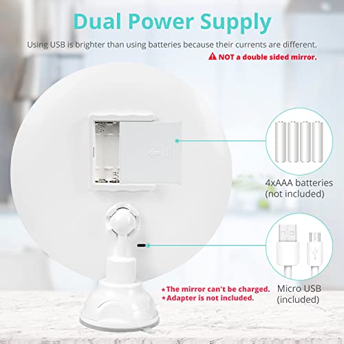 Fabuday 15X Lighted Magnifying Mirror with Lights Large 8 Inch Makeup