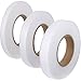 Shappy 3 Pieces 70 Yards Fabric Fusing Tape Hem Tape Adhesive Iron-on Hemming Tape Roll 10 mm, 15 mm, 20 mm Wide for Clothes