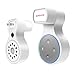 BonFook Outlet Wall Mount Hanger for Echo Dot 2nd Generation Home Voice Assistants, Perfect Space-Saving Accessories for Smart Speaker Without Mess Wires Or Screws(White)