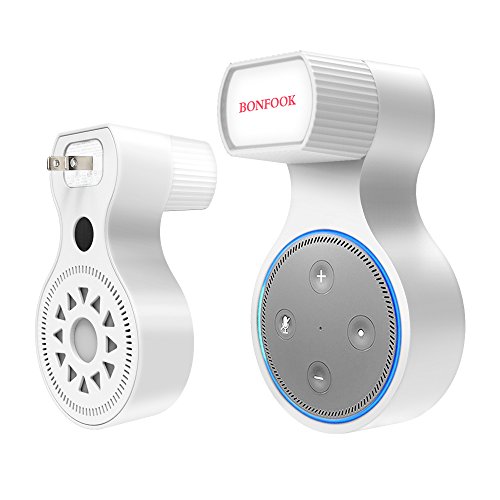 Click Here to See More Images Echo Dot Wall Mount Outlet RCGEEK Holder Stand Charger Mount Charging Station Plastic with Short Angled Charging Cable, White