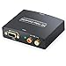 eSynic VGA to HDMI Converter Box 1080p HD Video Converter Adapter with RCA L/R Audio Input for HDTV Projector Monitor PS3 Laptop Desktop