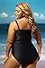 LittleLittleSky Womens Sexy Black Grey Color Block Ruched Plus Size Swimwear One Piece Swimsuits ((US 14-16) XL, Black Grey)