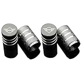 Car Tire Air Valve Caps- Auto Wheel Tyre Dust Stems Cover with Logo Emblem Waterproof Dust-Proof Universal fit for Cars, SUV, Truck, Motorcycles 4 Pieces