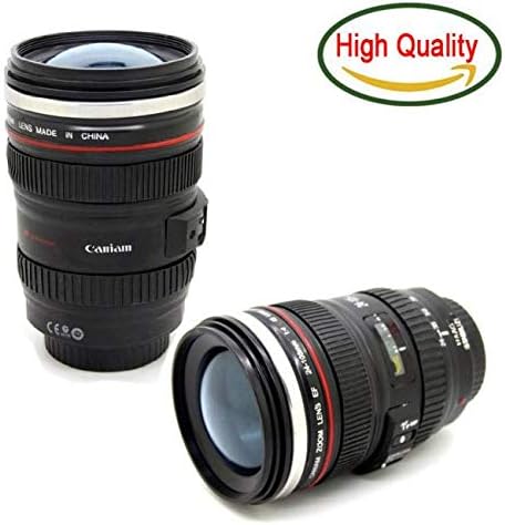 400ml Stainless Steel Camera Lens Mug With Lid New Fantastic Coffee Mugs Tea Cup Novelty Gifts Caneca Lente Cups Drinkware