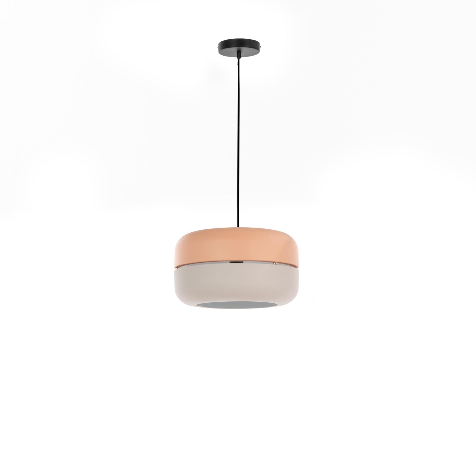 Stones Idra Pendant Light, Metal, Pink/Grey, 35 x 35 x 22/150 cm