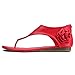 Z-joyee Women Sandals Fashion Flower Flat Thong Sandals Back Zipper Gladiator Shoes