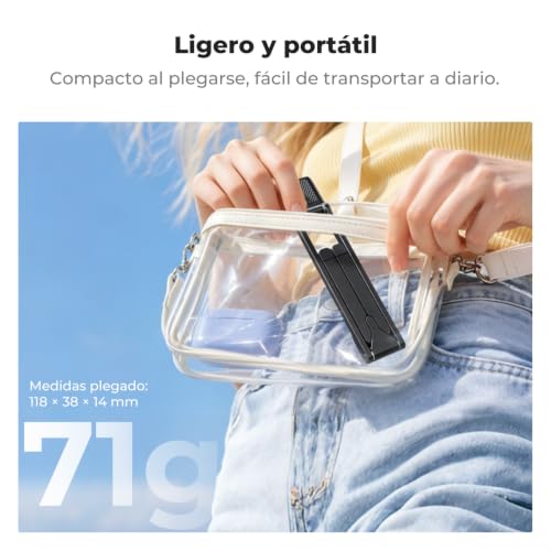 K&F CONCEPT Trípode Tornillo 1/4" Soporte Extensible | Base Magnética Con Trípode Plegable, Adaptable a Insta360 Luna Ultra/Pocket 4/4P/3 -PP01
