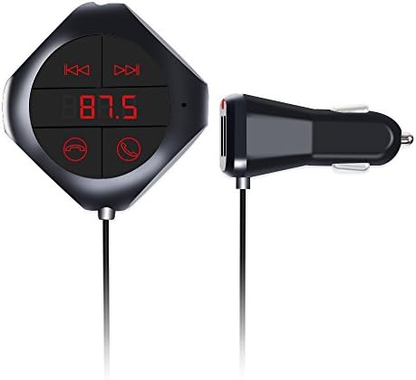 FM Transmitter ,FCST Car MP3 Bluetooth Player Handsfree Car Kit Wireless Radio Adapter With TF Slot Dual &amp; USB Charger &amp; Aux Input Magnetic Mount for iphone and Android phone